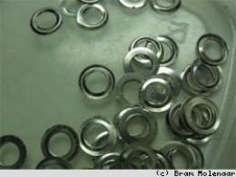 OudZilver ring plat 6mm - 100stuks - #8