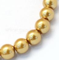 Parel glas goud 6mm -  150 stuks (80862801) - #10813