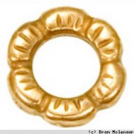 Per 15stuks - Planet Earth Bronskleurig Ring bloem 12mm - #6769