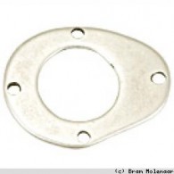 Per 3 stuks - Planet Earth Zilverkleurige Ring ovaal 42mm - #6739