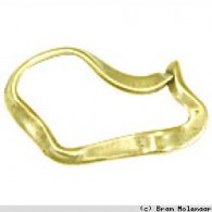 Per 5 stuks - Planet Earth Goudkleur Grote Ring 50mm - #6707