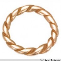 Planet Earth Bronskleurig Ring 20mm - Per 10 stuks - #6764