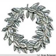Planet earth Metaal ornament 78 mm ant.zilver - 1 stuk - #10527