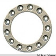 Planet earth Metaal ring 50 mm antiek zilver  - #10526