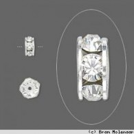 Preciosa Rondells crystal 6mm - 10 stuks - #2528