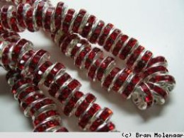 Preciosa Rondells Siam rood 10mm - #2680