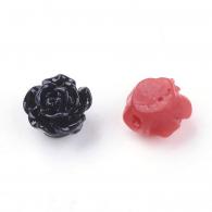 Resin kralen bloem/roze kralen- 20 stuks - 6mm - #189993