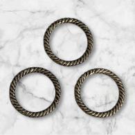Ring gedraaid zilverkleur 14mm - 20 stuks - #467604