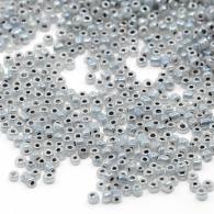 Rocailles, Ceylon, Ronde, grijs, 2mm, Hole: 1 mm; ongeveer 3000pcs / 50Gramm - #217376