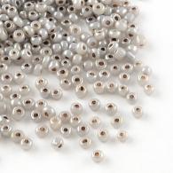 Rocailles, Ceylon, Ronde, RosyBrown, 4mm, Hole: 1,5 mm; ongeveer 450pcs / 50 gramm - #217357