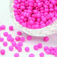 Rocailles, Fuchsia, 6/0, 4 ~ 5x3 ~ 4mm, Hole: 1 ~ 2 mm; ongeveer 4500pcs / bag - #217422