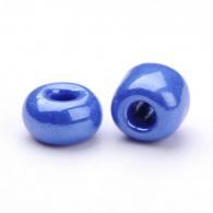Rocailles, Gesloten Kleuren Lustered, Ronde, Blauw, 4mm, Hole: 1,5 mm; ongeveer 450pcs / 50 gramm - #217383
