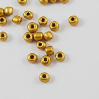 Rocailles, goudkleur , 6/0, 4 ~ 5x3 ~ 4mm, Hole: 1 ~ 2 mm; ongeveer 4500pcs / bag - #217350