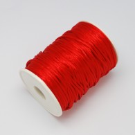 Satijnkoord rood- Per 5 meter - #3206