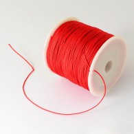 Satijnkoord rood 1mm - Per 10 meter - #76228