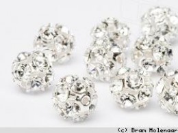 strass bal 6mm crystal - per 10 stuks - #11622