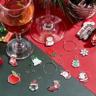 WineCharm set zilverkleur - Kerst - #441169