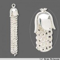Zilverkeurige tassel 40/45mm - #14140
